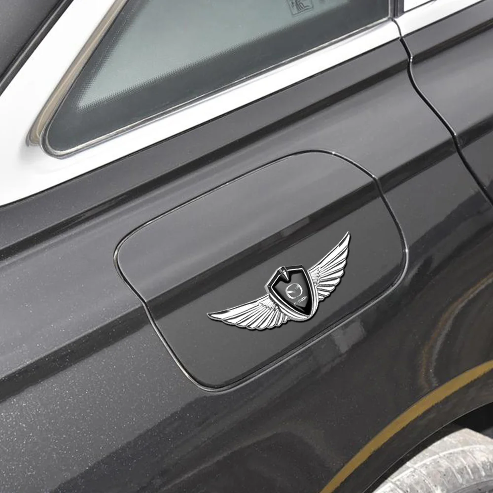 3D Metal Wings Badge Car Side Marker Window Trunk Sticker Decal For Mazda 3 5 2 Axela CX-5 CX-3 CX-9 Atenza Demio RX7 MS RX8 323