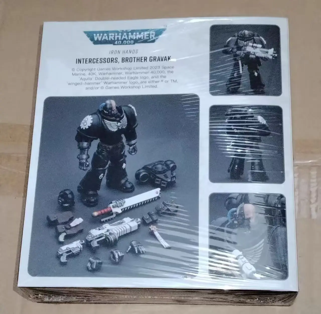 【ZW】JOYTOY Warhammer 40K 1/18 Action Figure Iron Hands Intercessors Brother Gravak