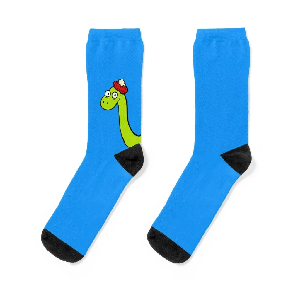 

Loch Ness Monster Sticker Socks happy Antiskid soccer Running with print Men's Socks Luxury Women's