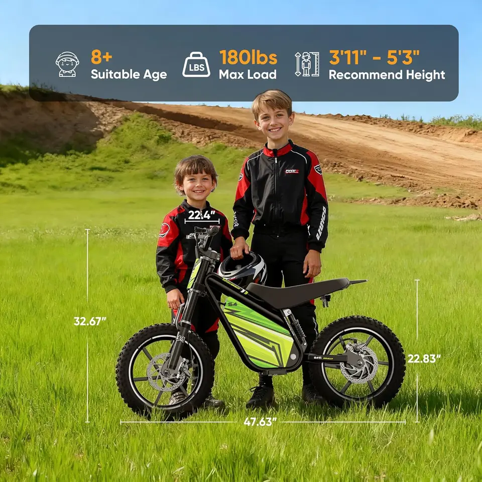 New  Off Road Moto Bike electric dirt bike kids fatbike Fast Electric Bicycle for Boys image 6