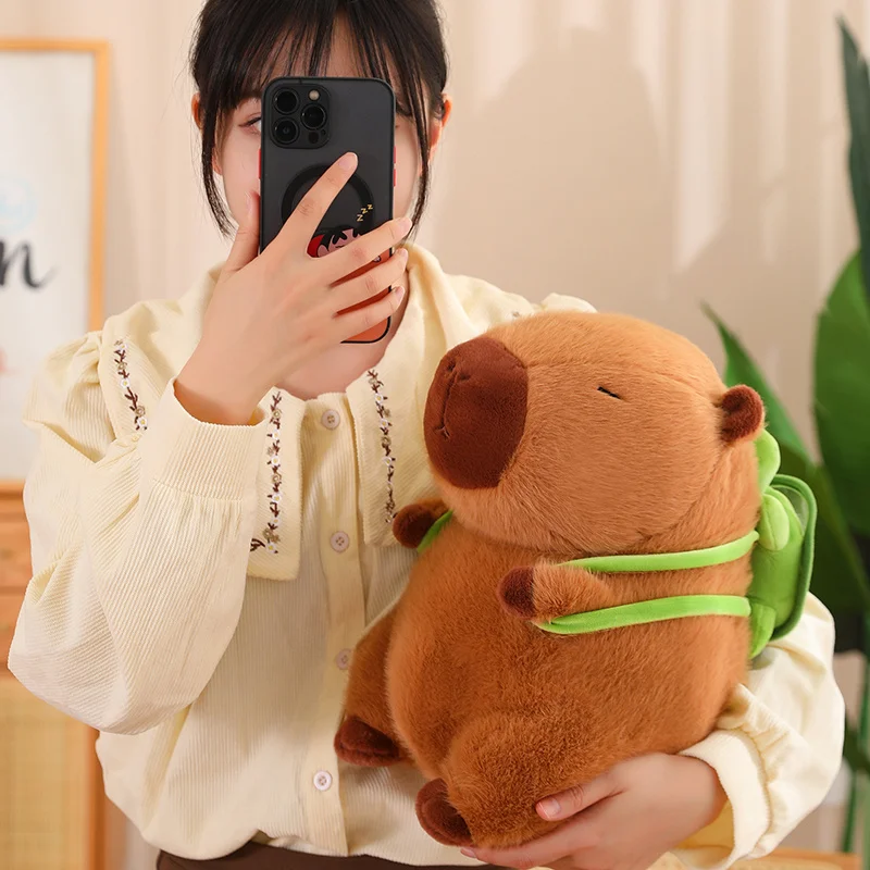 30/40/50cm Fluffy Capybara Plush Doll Kawaii Capybara With Tortoise Stuffed Toy Stuffed Animals Kids Birthday Gift Home Decor