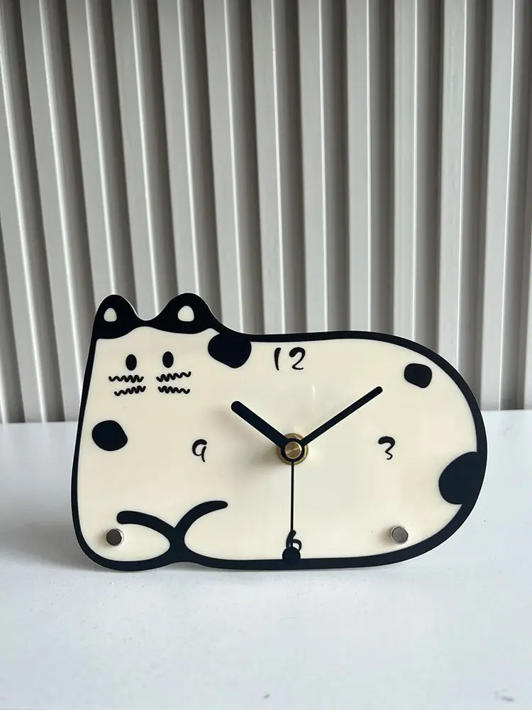 

Korean Room Clocks Cat Cartoon Animals Table Desk Clock Kids Bedroom Living Home Decoration