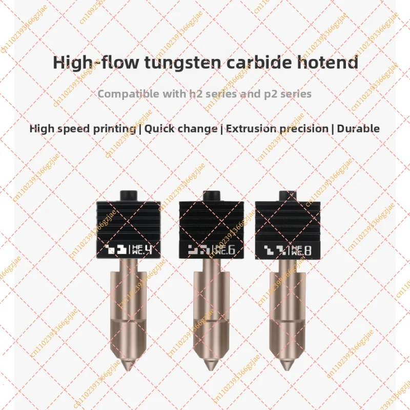 Brand new original FOR Bambu lab H2D/H2C/H2S/P2S high-flow tungsten carbide quick-release hot-end 3D printing accessories