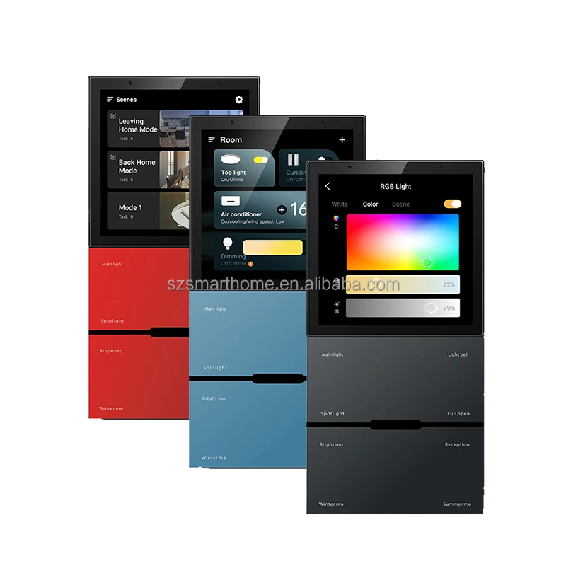 ZXHK G4 Tuya Smart Home Center Control Panel With Zigbee Gateway Home Automation Scenes Touch Screen Wall Mounted Stereo Touch P