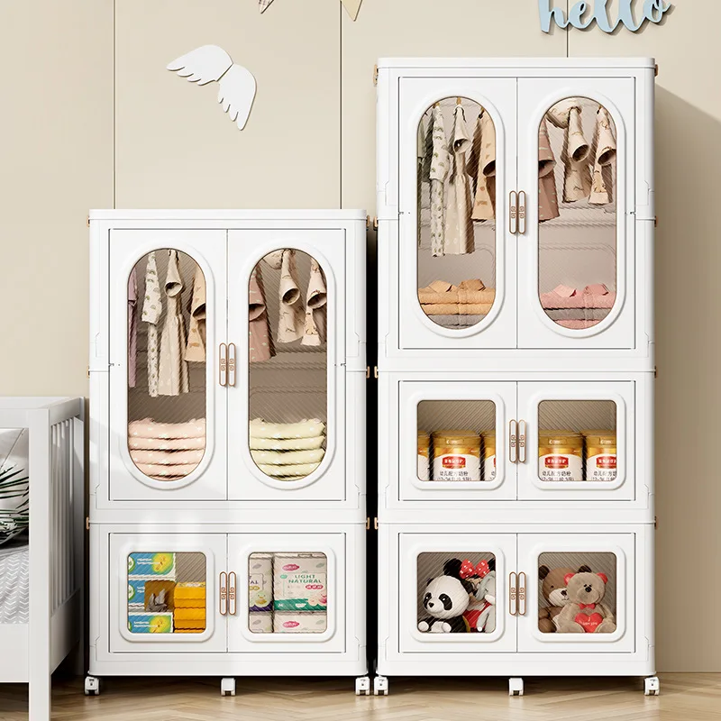 Factory Direct 2026 Top RatedTipo plegable, dormitorio de doble puerta, ropa para bebés y niños, armario, instalación gratuita