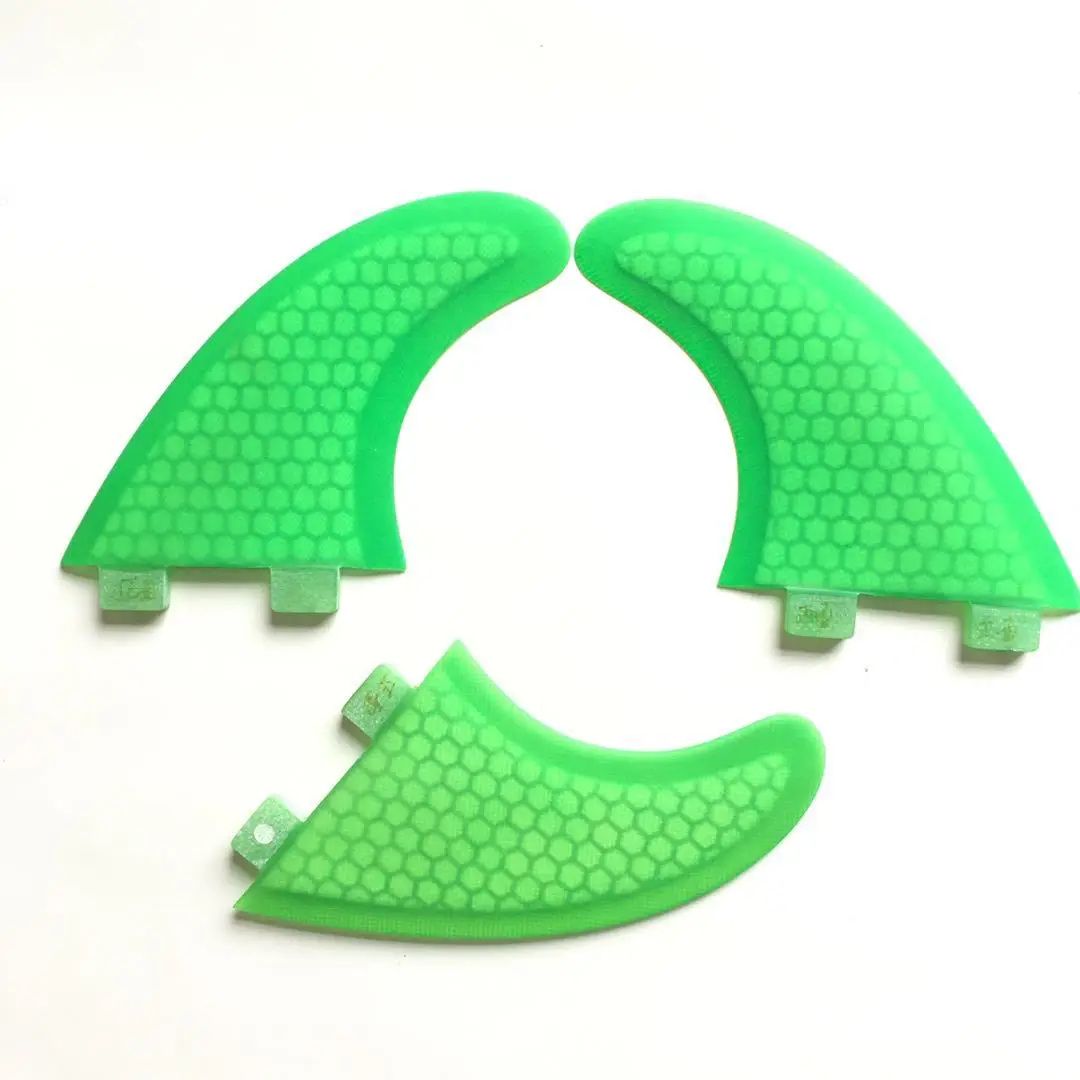 Fiberglass Honeycomb Surf Fin Set, Tri Fins, esportes aquáticos, tamanho L, 3pcs, G7, venda quente