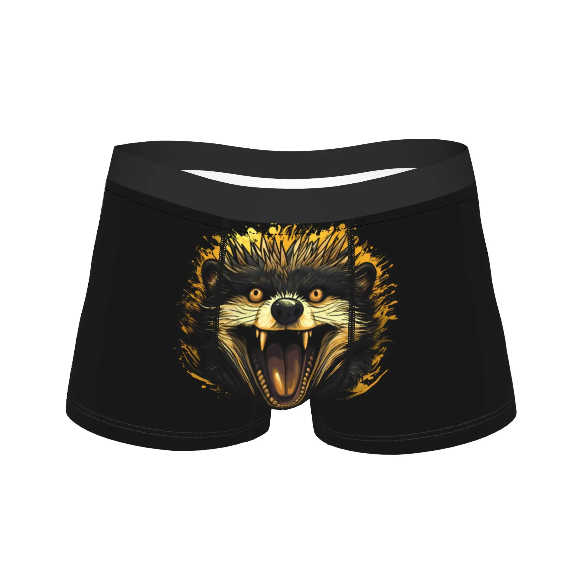 

Мужские трусы-боксеры с принтом Hedgehog Big Mouth kawaii fang, эластичные, с мешочком, большие размеры, хит продаж