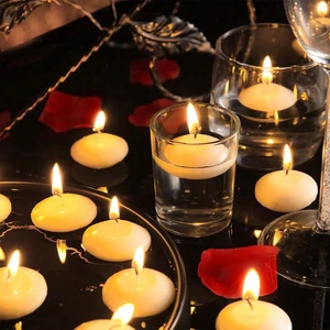 6/10/16 pcs Nonframed discs floating candles for Valentine's Day Party Wedding House Bath Decoration Confession Romantic Light of Velas 10 Main Sales Wedding Memories - №6