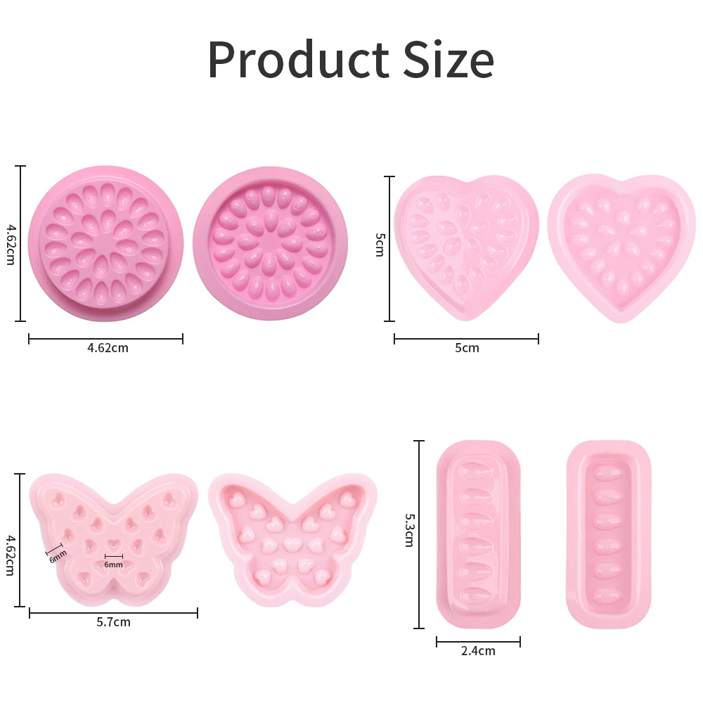 40/80 stücke Wimpern Kleber Halter Tablett Wimpern Verlängerung Lash Lifting Liefert Zubehör Make-Up-Tool Einweg Kleber Halter Tablett – Detail 1