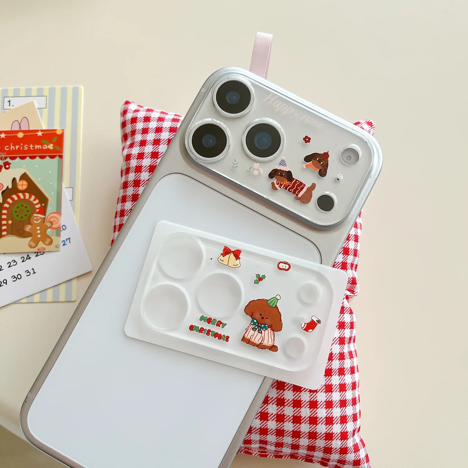 

Cute Cartoon Animal Themed Mobile Phone Lens Film Suitable For iPhone 17Pro 17ProMax New Transparent Phone Camera Lens Protector
