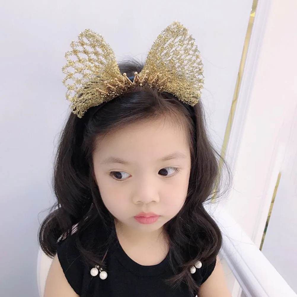 

1Pcs Kids Headband Crown Bowknot Hair Hoop Party Decorative Accessory Girls Birthday Gift Headdress Hair Hoop Funny Hairwear