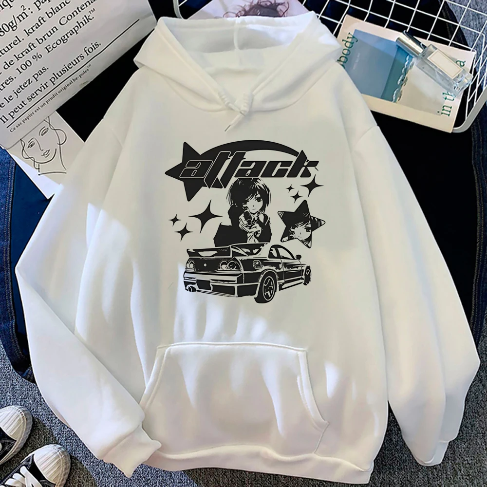 Y2k hoodies women streetwear 90s anime sweatshirts female Korean style pulls