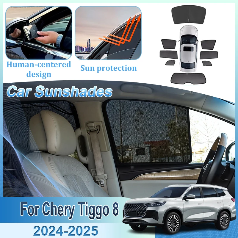

Magnetic Sunshades For Chery Tiggo 8 Pro Max 2024 2025 2026 Window Mesh Visor Privacy Curtains Curtains Sunscreen Accessories