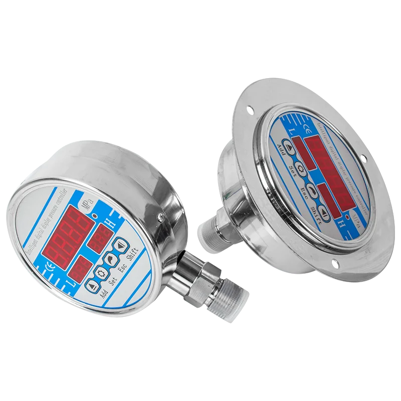 0-60Mpa Digital Pressure Gauge 100mm Dial Electronic Contact Hydraulic Pressure Gauge 200bar 400 bar Pressure Guage M20*1.5