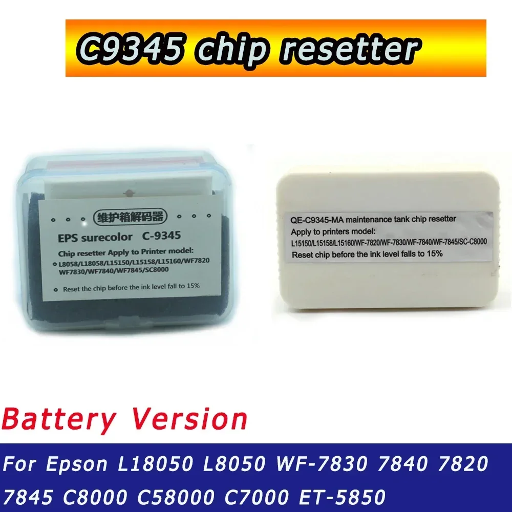 

C9345 Maintenance Tank Chip Resetter L18050 Rest Kit For Epson L8050 WF-7830 7840 7820 C8000 C58000 C7000 ET-5850 Waste Ink Box