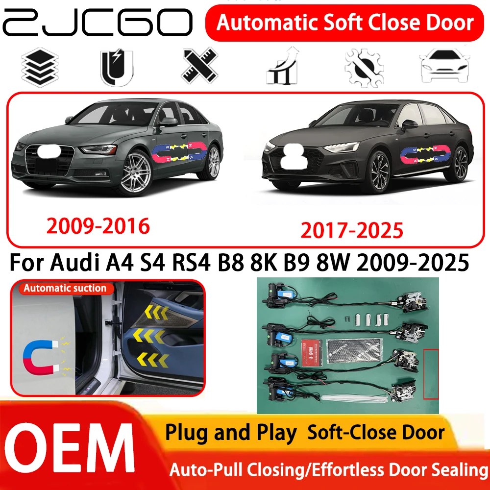 

for Audi A4 S4 RS4 B8 8K B9 8W 2009-2025 Car OEM Plug and Play Automatic Electric Soft Close Door Comfort Closing System