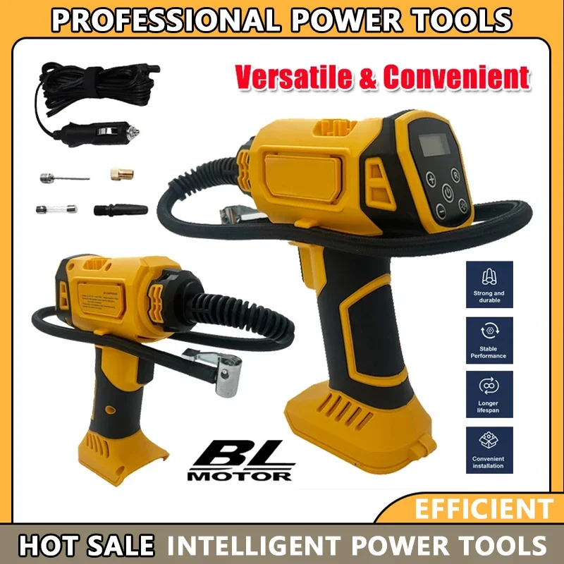 Fit Dewalt Cordless Air Compressor Automatic Digital Pressure Gauge Tire Inflator Handheld Rechargeable Electric Pump