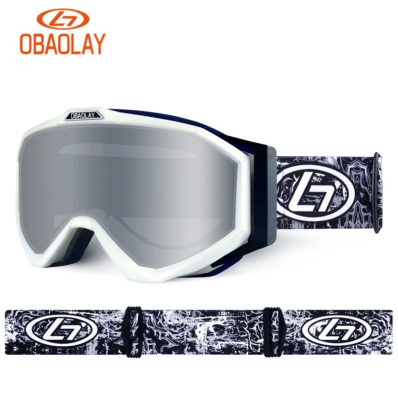 نظارات رياضية خارجية على الجليد على الجليد نظارات على الجليد مضادة للضباب UV400 عدسة التزلج النظارات الشمسية النسائية نظارات التزلج #6