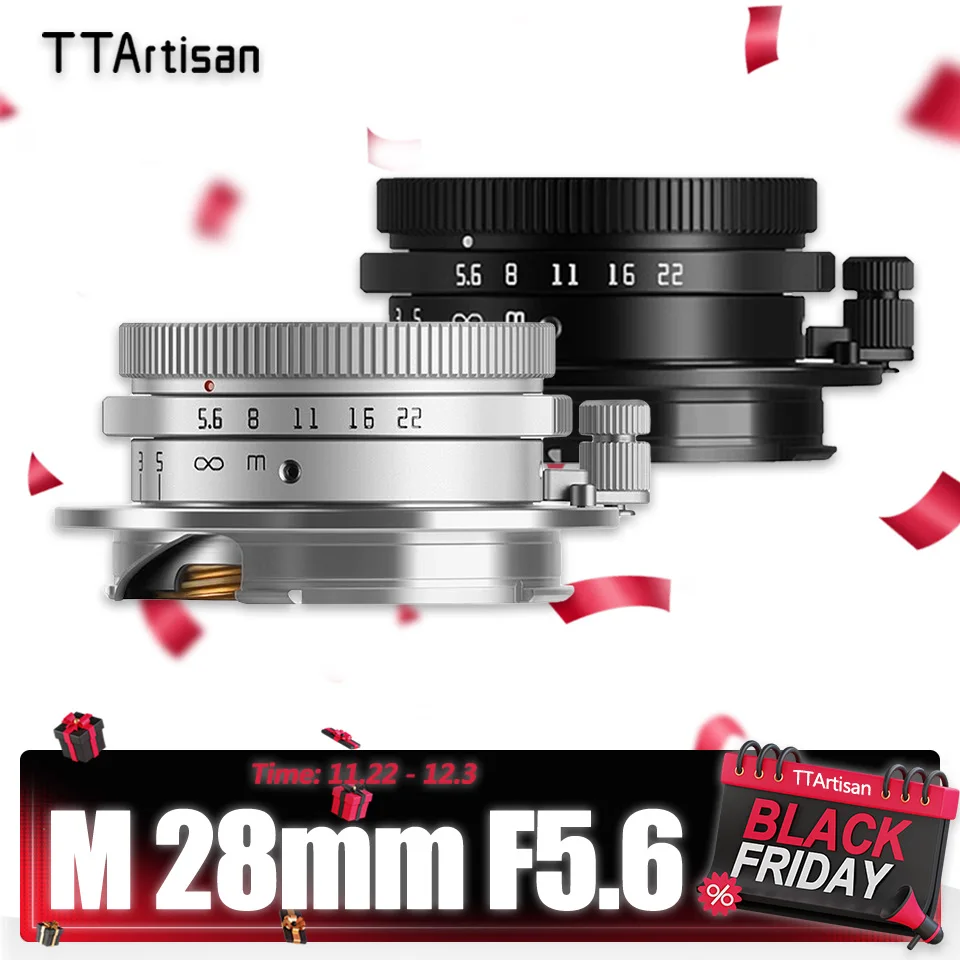 TTArtisan M 28mm F5.6 Full Frame Manual Focus Camera Lens for Street Photography with Leica M-mount M3 M6 M7 M8 M9 M9p M10