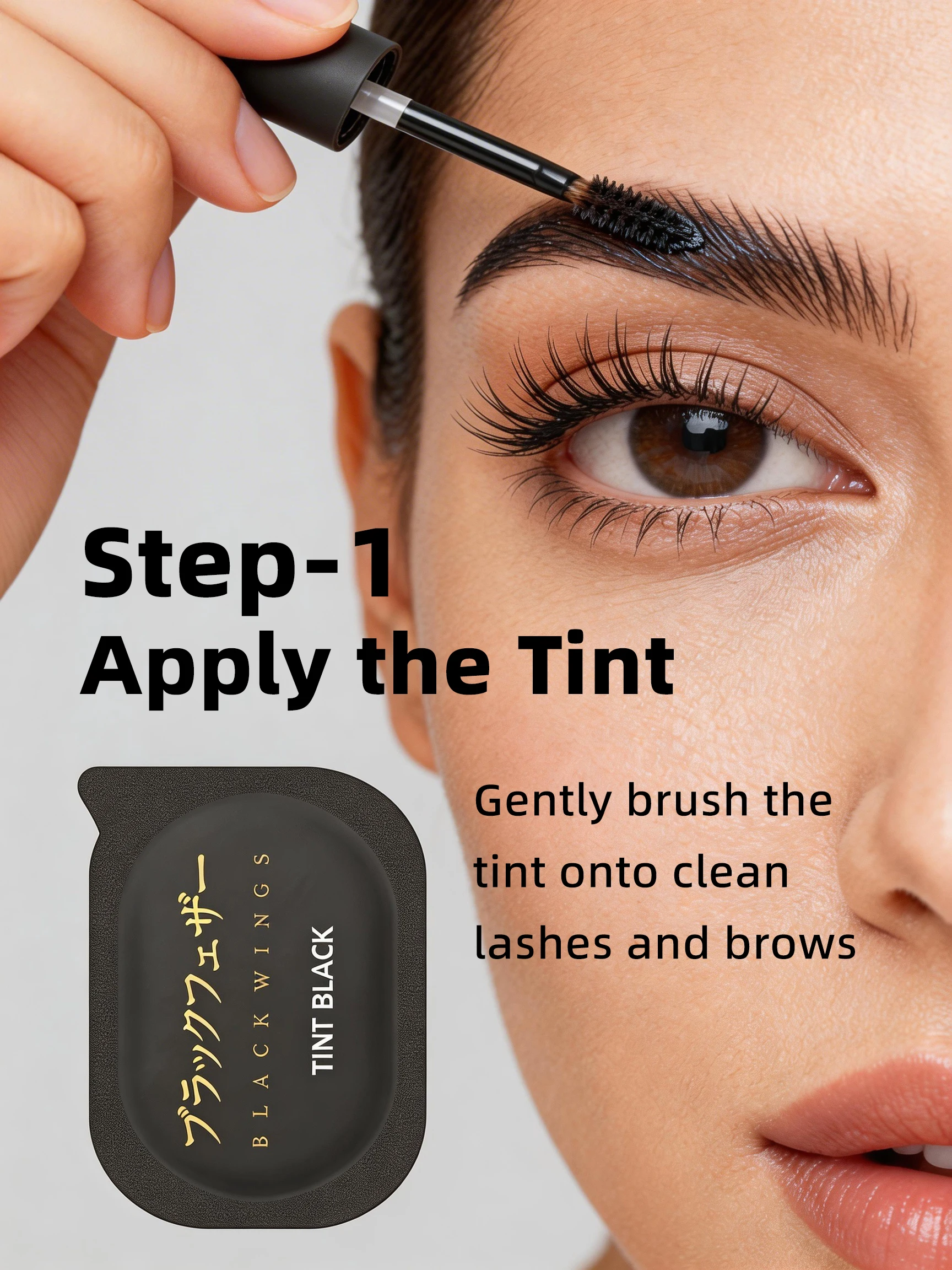 

Professional Eyelash & Eyebrow Tint Kit Long Lasting Black Brown Eye Lash Dye Eyebrow Dyeing Cream Semi-Permanent Makeup Beauty