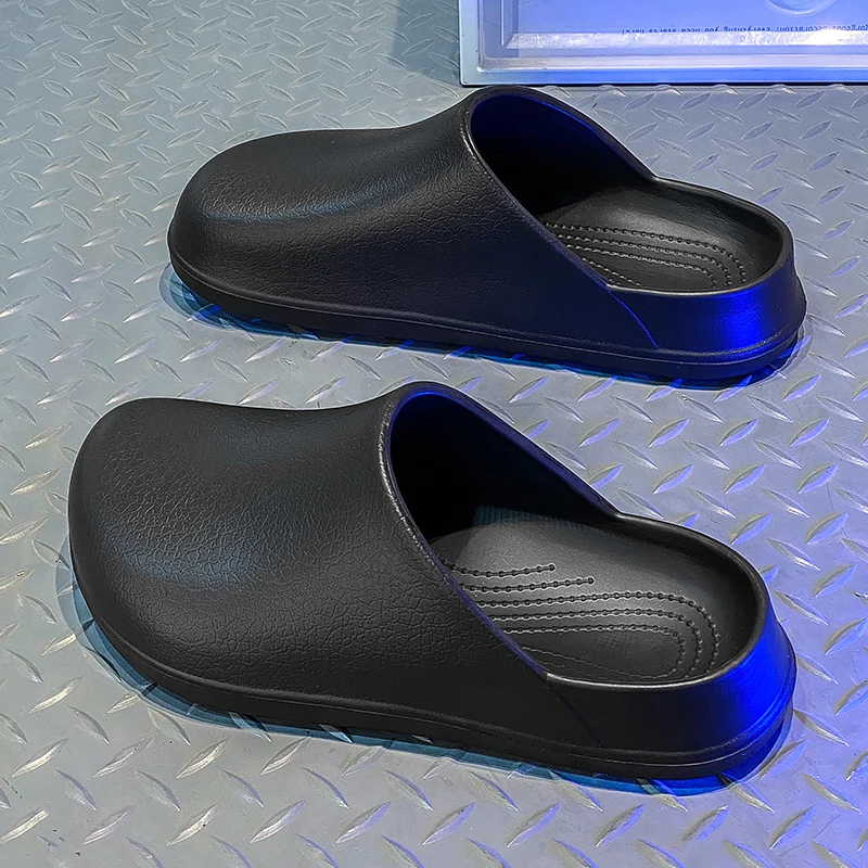 

Mens Shoes Summer Thick Soled Breathable Beach Sandals with Hollow Out Anti Slip Outdoor Leisure Garden Lightweight Slippers