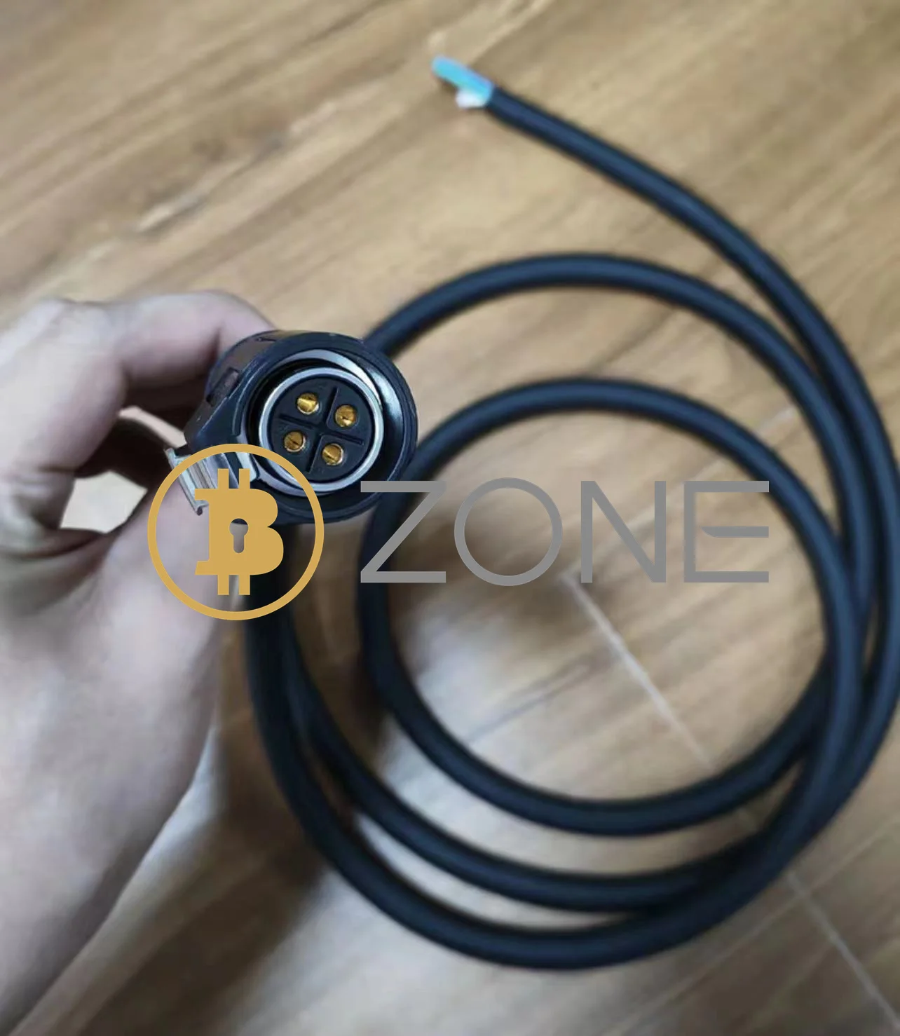 Imagem -03 - Cabo de Alimentação com Conector de Aviação para Bitmain Antminer S19hyd Hydro Cooling Miner Alta Tensão Impermeável 4pin Phase 380v