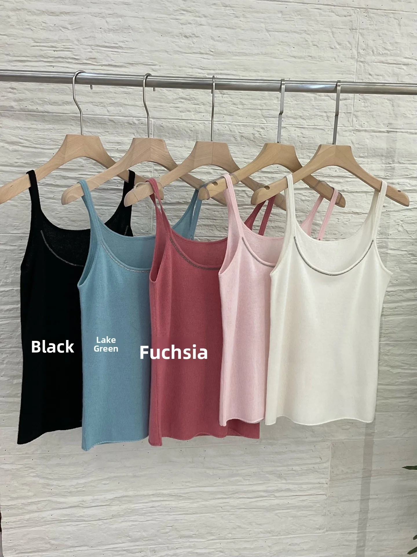 

Women's Slim Fit Camere Knitted Vest Casual Comfortable Base irt Versatile Comfortable High Elastici round Ne Single ...