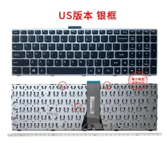 

Серебряная клавиатура US для Lenovo G50-30 G50-45 G50-70 G50-70m 50-70 z50-75 z70-80 300-15ibr 300-15ISK z70-80 B51-30