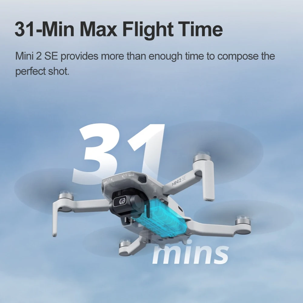 DJI Mini 2 SE Drones Camera Drone GPS Quadcopter 249g 2.7K HD 30fps Video 10km Transmission 4×Digital Zoom 31Min Max Flight Time