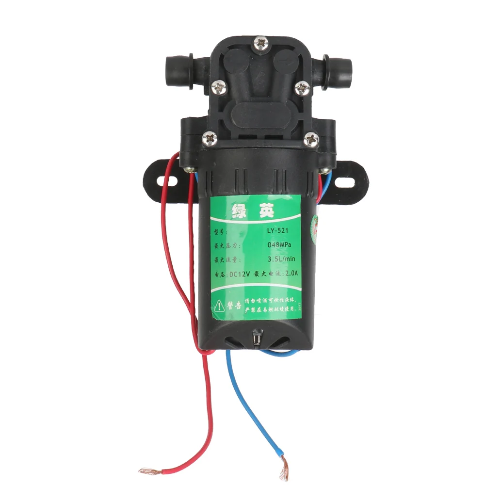 3.5L/دقيقة مضخة مياه كهربائية زراعية رذاذ الماء غسيل السيارات DC12V دائم مايكرو ارتفاع ضغط الحجاب الحاجز