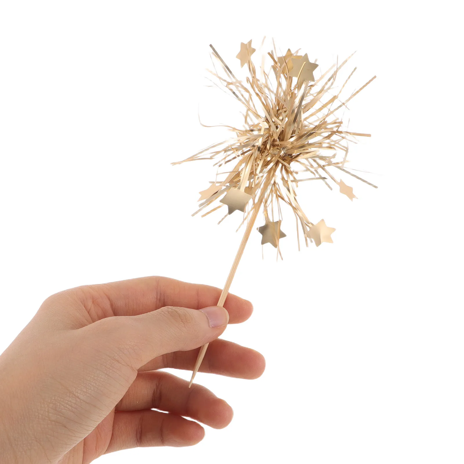 

100pcs Glitter Cake Toppers Birthday Sparkly Cupcake Decorations Picks Tinsel Dessert Inserts Party Baking Supplies Holiday