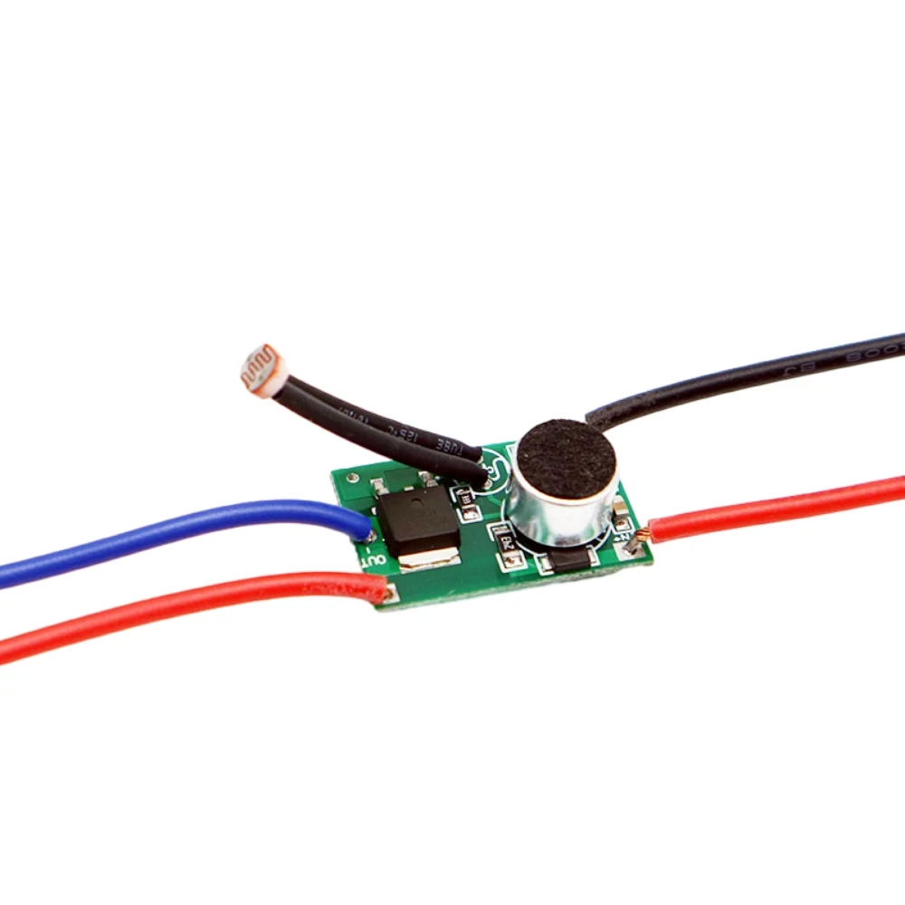 

Voice Light Control Switch DC3-30V for Solar Light Motor 4A 120W High Power Photosensitive Voice Control Switch Circuit Board