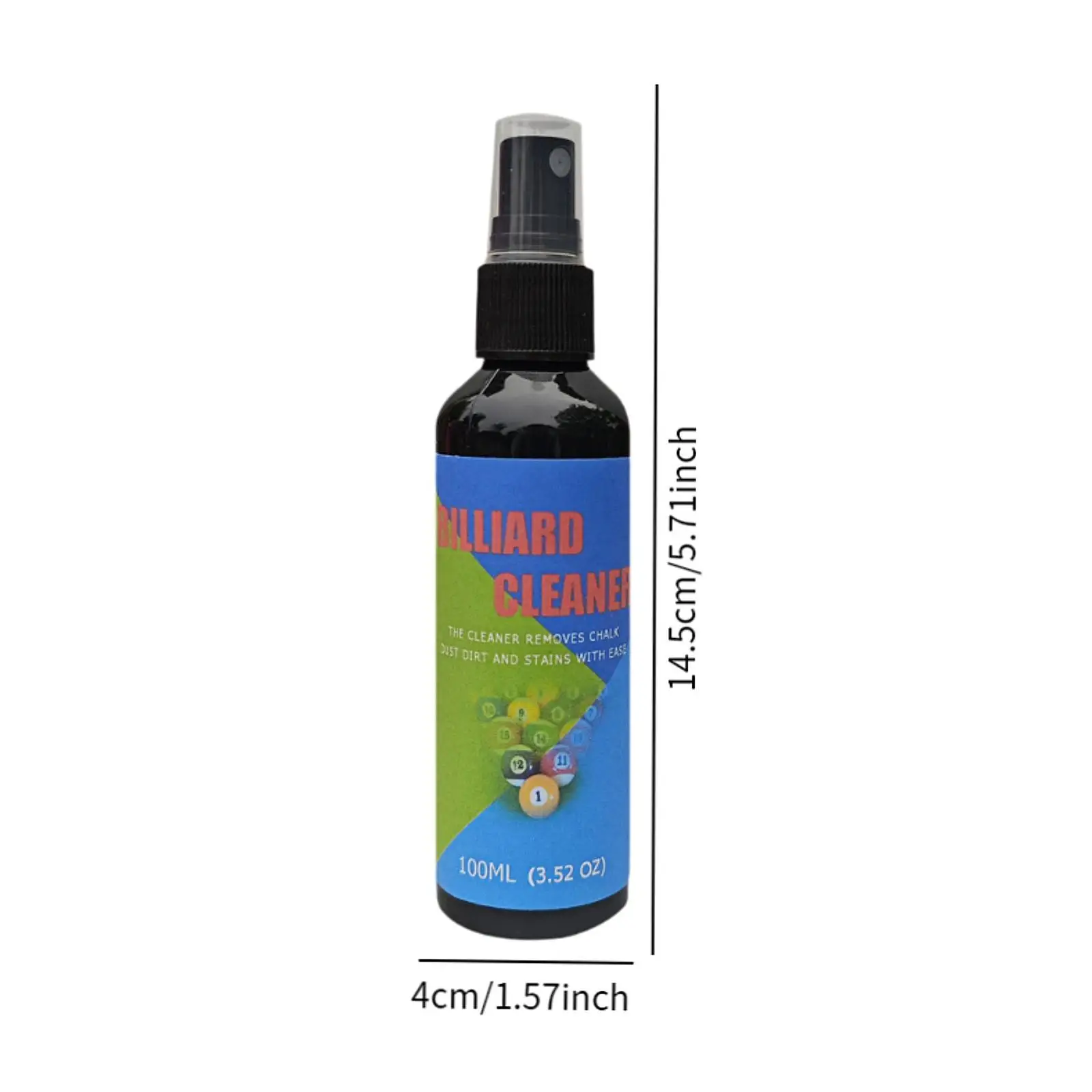 Limpador de bola de bilhar Manutenção de limpeza profunda remove resíduos de giz, poeira, sujeira,