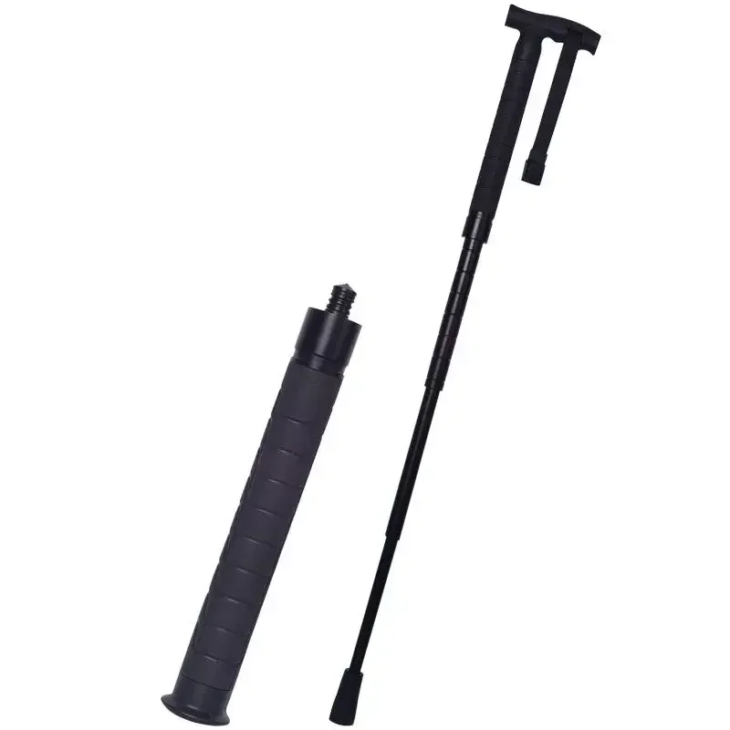 1PC Outdoor EDC Mountaineering Stick Foldable Multi Functional Telescopic Camping Hiking Car Window Breaker Self Defense Tool