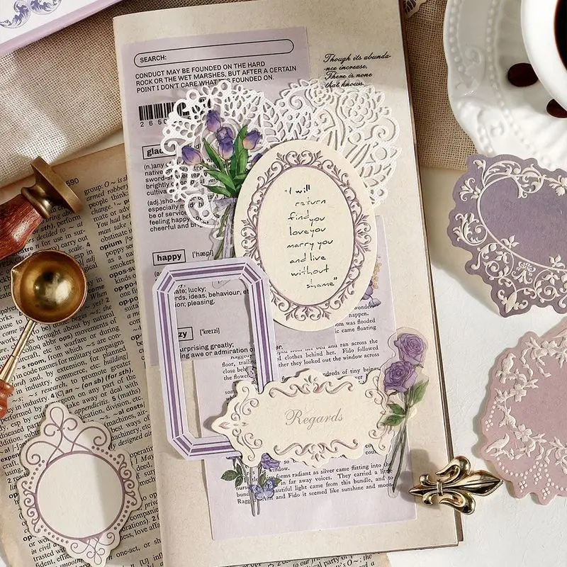 30 Sheets Simple INS Monotone Collage Paper, Clean Minimal Ornaments for Scrapbook Layout view 3