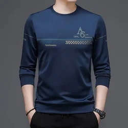 TFETTERS New Arrival T Shirt Men Clothes 2024 Autumn Long Sleeve O-Neck Tee Tops Fashion Smart Casual Anti-wrinkle T-Shirts Men