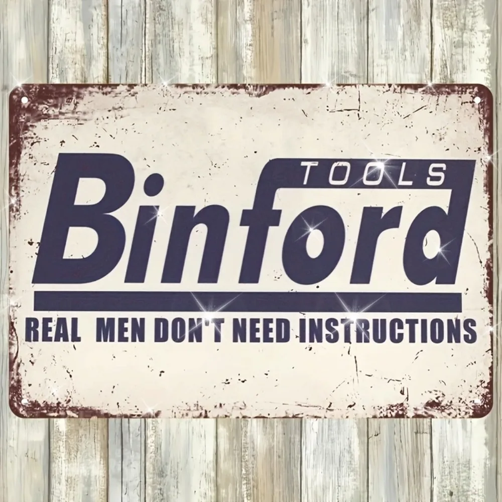 Vintage Binford Tools Metal Sign - 