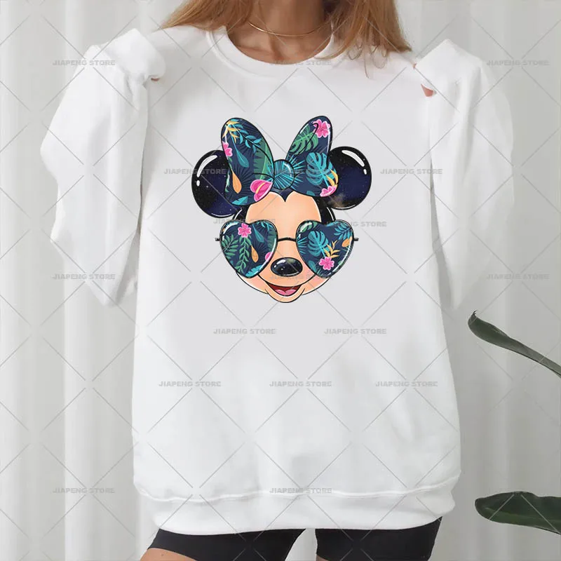 Mickey Minnie Mouse Printed Heat Transfer Vinyl Stickers For Kids Clothes T-shirt Disney Fashion Style Iron on Patches Decor DIY