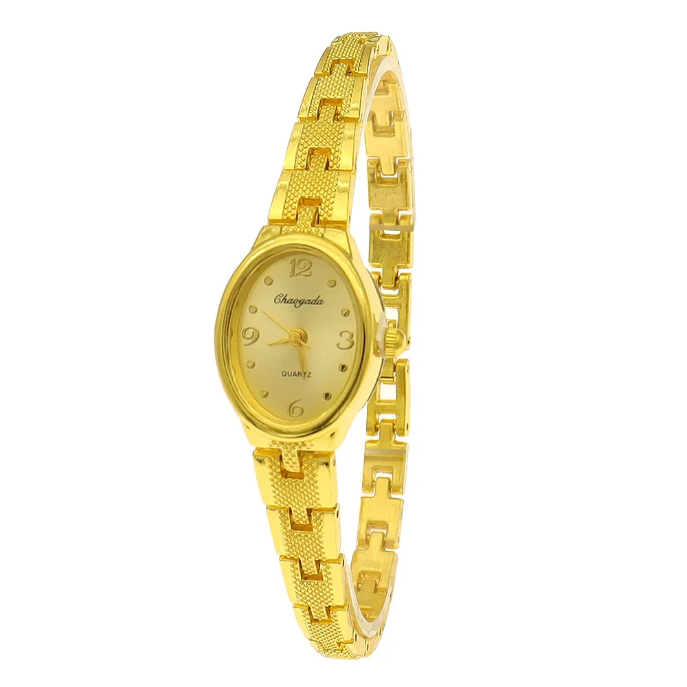 Top Brand Luxury Gold Bracelet Watch Women Fashion Oval Dial Analog Ladies Quartz Wristwatches Elegant Dress Female Clock Gift