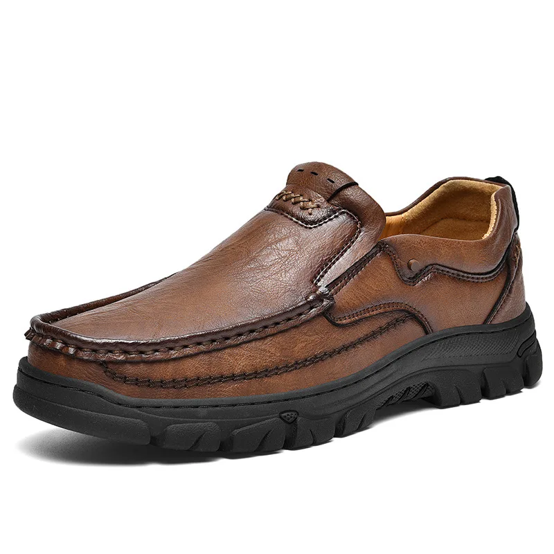 

Fashionable Men's Cowhide Leather Shoes Outdoor Leather Mountaineering Shoes Men Shoes
