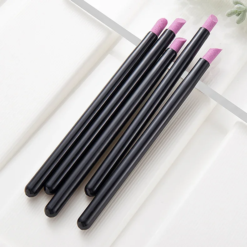 5 uds pluma de cuarzo empujadores de cutícula de uñas esmalte de uñas palo de manicura limas de uñas pluma de molienda producto para eliminar la piel muerta para uñas naturales