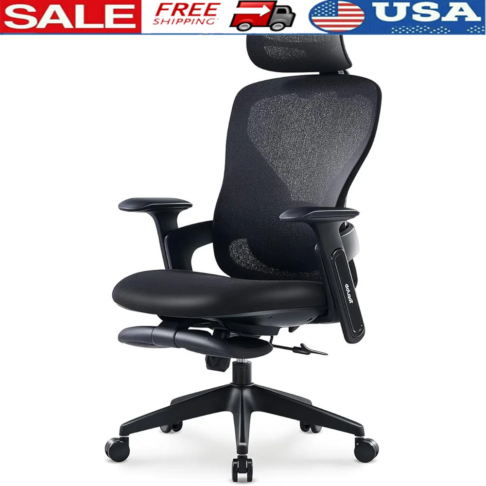 

Эргономичное офисное кресло с высокой спинкой и подголовником для ног, регулируемый подлокотник с сеткой, идеальный домашний стол, комфорт работы