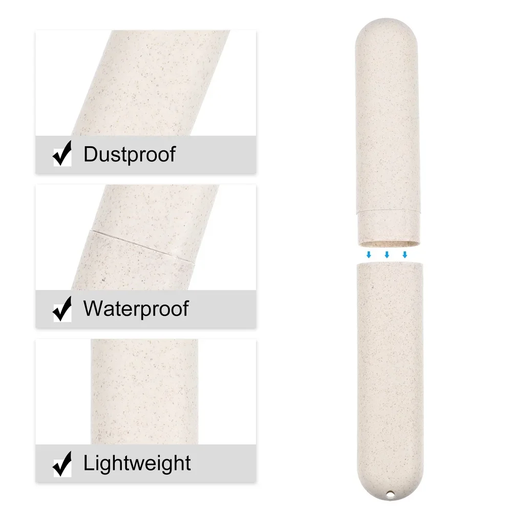 2 шт. чехол для держателей зубных щеток зеленый бежевый дорожный 8,07 x 1,22 x 0,83