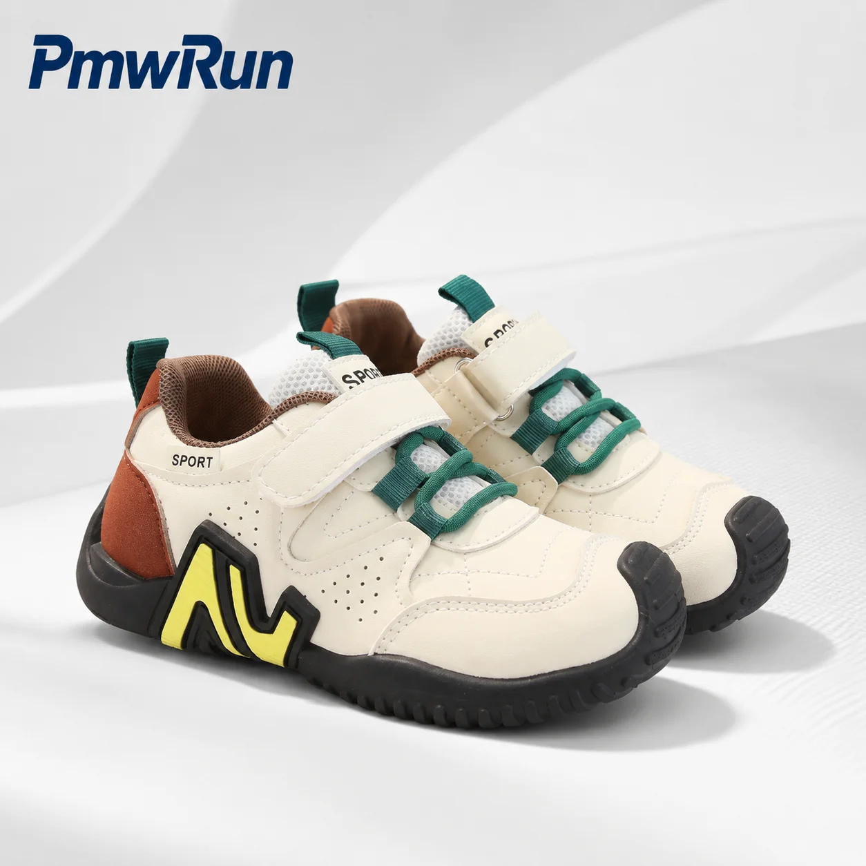 

PU Leather Sport Shoes For Children Trend Fashion Kid's Sneakers Ergonomics Anti-slippery Boy's Girl's Running Footwear