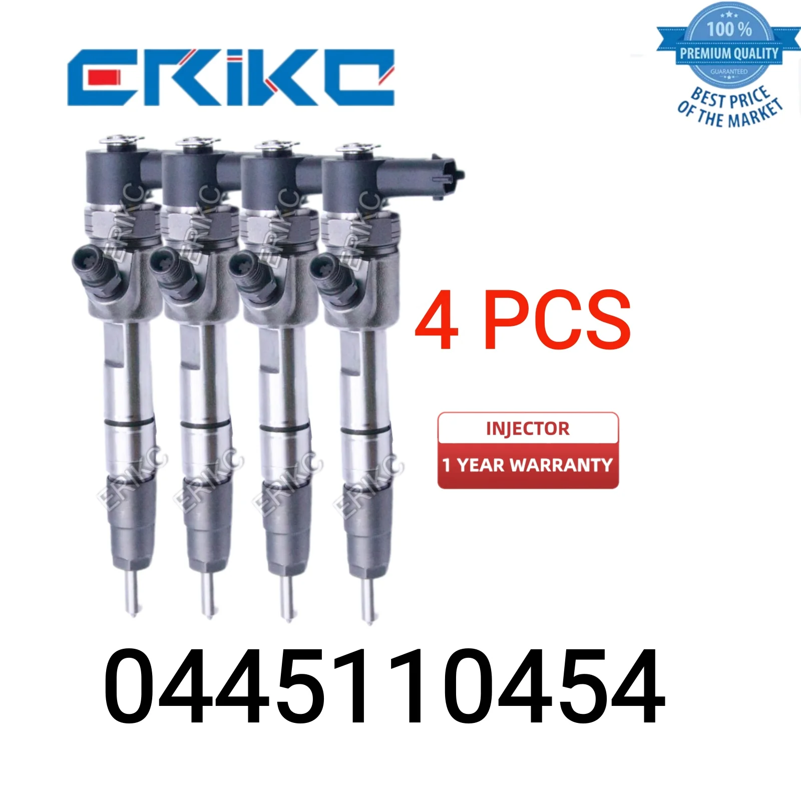 4 PCS 0445110454 Common Rail Fuel Injector 0 445 110 454 Auto Injector 0445 110 454 Engine Oil Injector for Transit