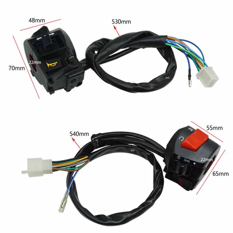 Motorcycle Handlebar Grip Block Combination Switch Control Switch Suitable for Double Throttle Cable Hole CBR Models