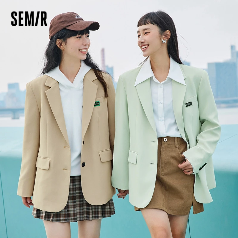 Semir 2023 Women Suit Spring New Trendy Cool Commuter Loose Jacket Versatile Casual Suit for Women