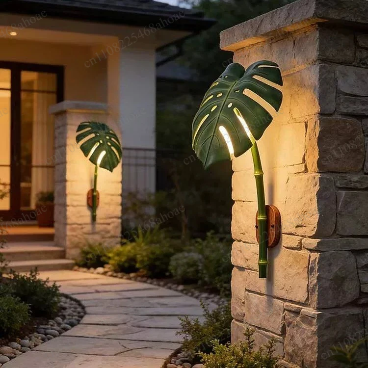 Outdoor Simulation Turtle Bamboo Waterproof Wall Light Villa Garden Light Corridor Gate Garden Terrace Decorative LandscapeLight