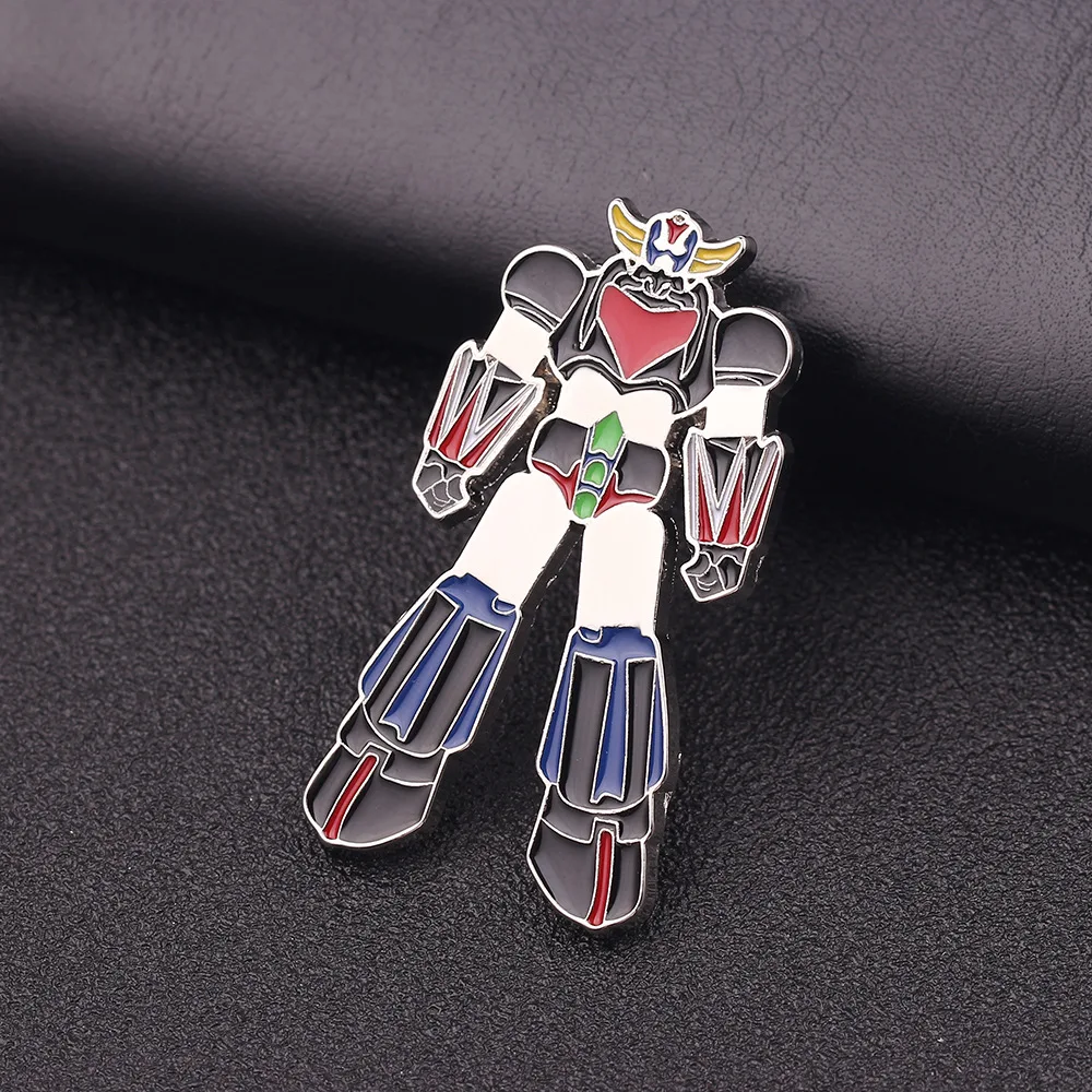 Anime Mazinger Z Robot Enamel Brooch Cute Funny Cartoon Metal Badge Lapel Coat Backpack Hat Pin Cosplay Jewelry Accessories Gift image 4