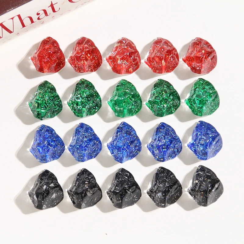

Оптовая продажа, 40 шт./лот, цветной принт, геометрия, нерегулярная неправильная форма, смоляные кабошоны, бусины «сделай сам», ювелирные изделия, аксессуары для волос